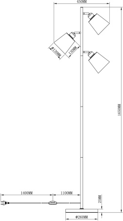 картинка Торшер с выключателем Floor V3050-3F от магазина BTSvet