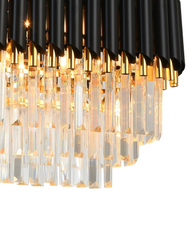 картинка Подвесная люстра хрустальная DARIAN 76017/8C GOLD BLACK от магазина BTSvet