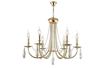 Подвесная люстра VICTORIA SP6 GOLD/AMBER