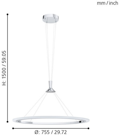 картинка Подвесной светильник светодиодный с голосовым управлением, пультом и управлением смартфоном Hornitos-c 98427 от магазина BTSvet