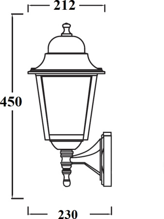 картинка Настенный фонарь уличный QUADRO L 79901L/04 Bl от магазина BTSvet