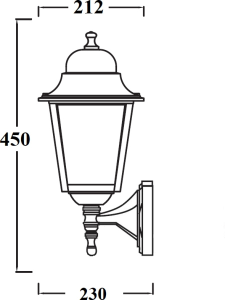картинка Настенный фонарь уличный QUADRO L 79901L/04 Bl от магазина BTSvet