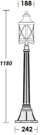 картинка Наземный фонарь LUCERNA 84807 Bl от магазина BTSvet