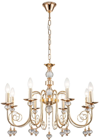 Подвесная люстра Shine 678/8PL E14*40W Gold