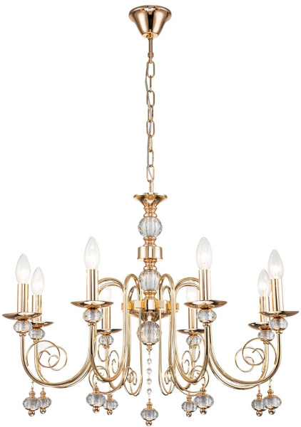 Подвесная люстра Shine 678/8PL E14*40W Gold