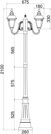 картинка Наземный фонарь Goiri O028FL-03BZ IP44 от магазина BTSvet