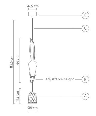 картинка Подвесной светильник Белка karman Sherwood e robin SE151 BB INT-White от магазина BTSvet