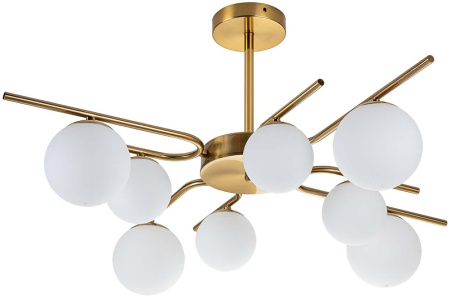 картинка Потолочная люстра на штанге Sphere 642/8P E27*60W Brass от магазина BTSvet