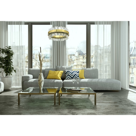 картинка Подвесная люстра светодиодная хрустальная Аделард с пультом управления 642014901 от магазина BTSvet