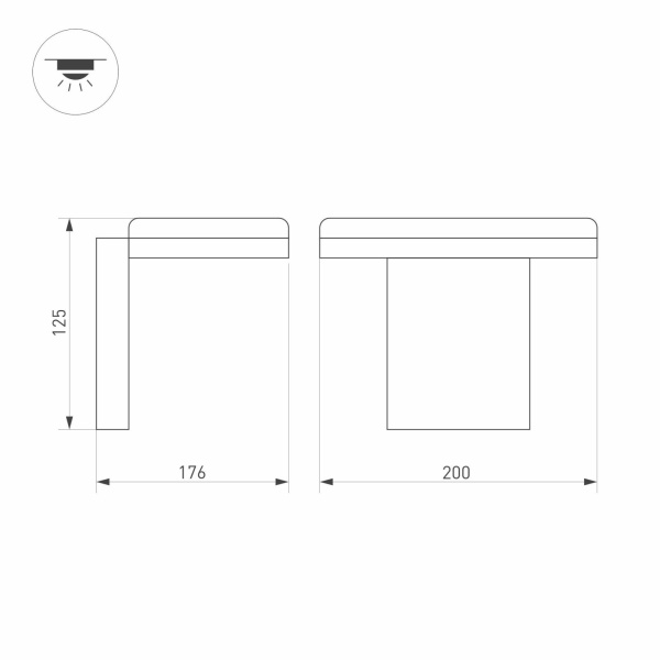 картинка Фасадный светильник светодиодный LGD-TENT-WALL-9W Warm3000 (GR, 110 deg, 230V) (Arlight, IP65 Металл, 3 года) 029977 от магазина BTSvet