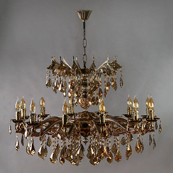 Большая люстра Leon 2128/12+12 PB Honey Leaf