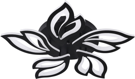 картинка Потолочная люстра светодиодная с управлением смартфоном и пультом регулировкой цветовой температурой и яркости ночным режимом и таймером HIGH-TECH LED LAMPS 82006 BLACK от магазина BTSvet