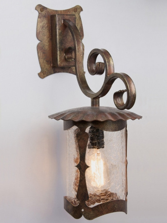 Кованый настенный фонарь уличный Valencia 190-11/brg-03