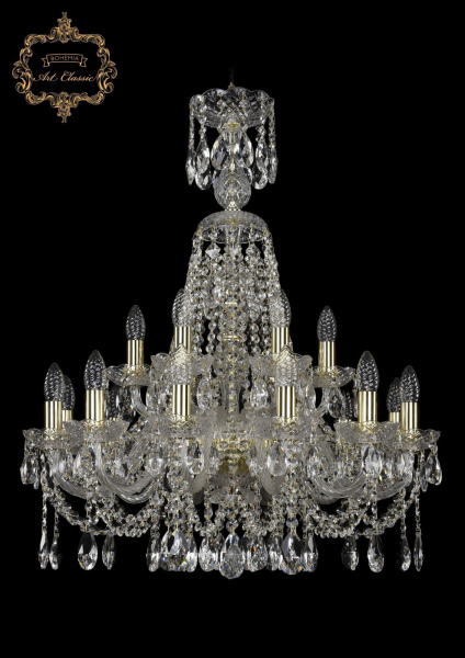 Хрустальная подвесная люстра 11.12.12+6.240.XL-82.Gd.Sp