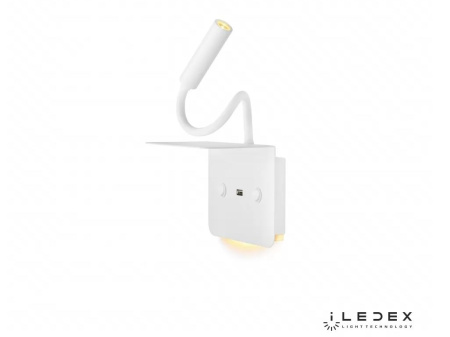 картинка Бра светодиодное с USB-портом и выключателем Support 7031C WH от магазина BTSvet