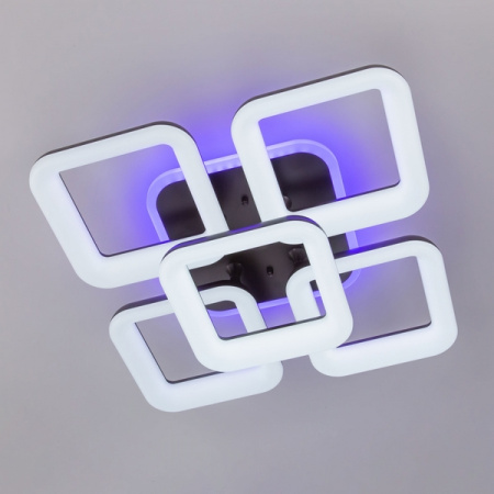 картинка Потолочная люстра светодиодная с управлением смарфоном и пультом регулировка яркости и цветовой температуры Паркер Смарт CL225A255E RGB от магазина BTSvet