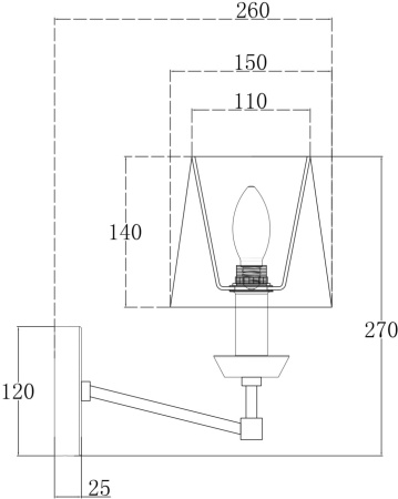 картинка Бра Beira MOD064WL-01N от магазина BTSvet