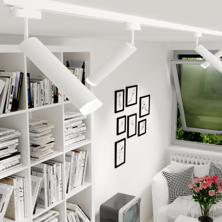 картинка Трековый светодиодный светильник Oskar Белый 10W 4200K (LTB28) от магазина BTSvet