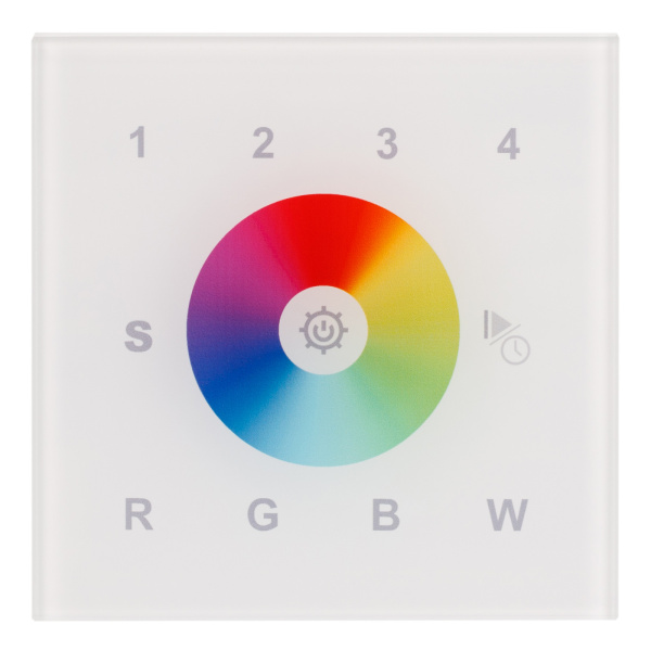 картинка Панель Sens SR-2820AC-RF-IN White (220V,RGBW,4зоны (Arlight, IP20 Пластик, 3 года) 017857 от магазина BTSvet