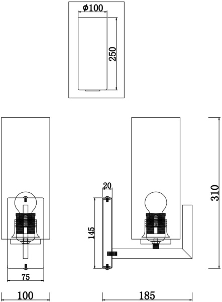 картинка Бра Fortano MOD089WL-01BS от магазина BTSvet