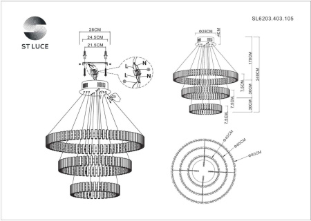 картинка Подвесная люстра Estense SL6203.403.105 от магазина BTSvet