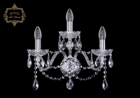Хрустальное бра 10.12.2+1.165.Cr.Sp