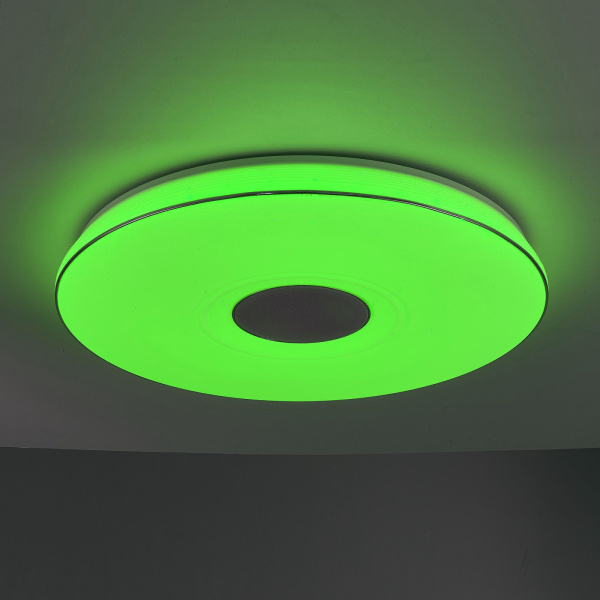 картинка Потолочный светильник светодиодный RGB с Bluetooth-динамиком управлением смартфоном и пультом Light & Music CL703M100 от магазина BTSvet