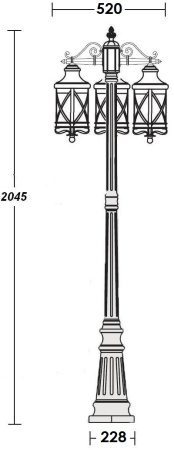 картинка Наземный фонарь LUCERNA 84809B/02 Gb от магазина BTSvet