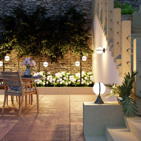 картинка Наземный фонарь светодиодный Lomeo 4832/1A IP44 от магазина BTSvet