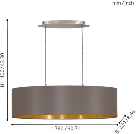 картинка Подвесной светильник Maserlo 31614 от магазина BTSvet