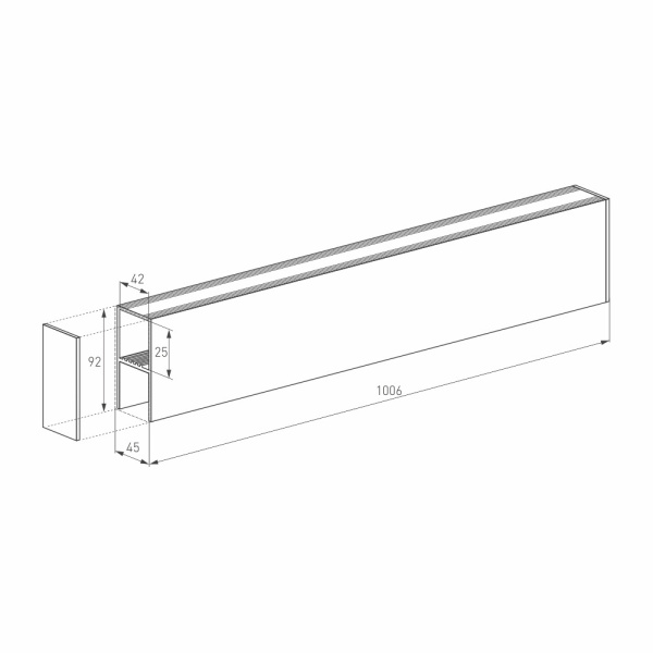 картинка Трек (шинопровод) MAG-TRACK-4592-1000 (WH) (Arlight, IP20 Металл, 3 года) 026891 от магазина BTSvet