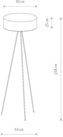 картинка Торшер светодиодный с выключателем на треноге Cadilac 7988 от магазина BTSvet
