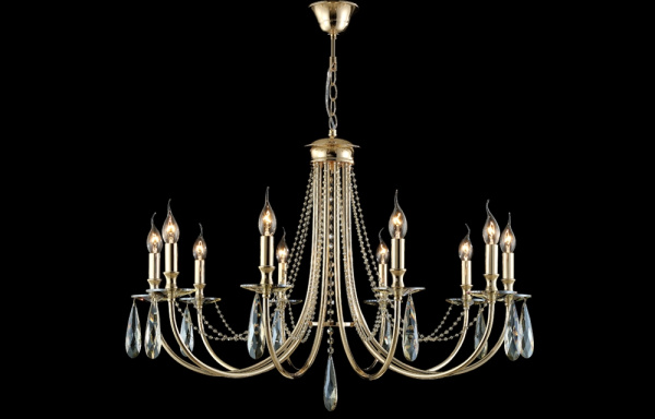 картинка Подвесная люстра VICTORIA SP10 GOLD/AMBER от магазина BTSvet