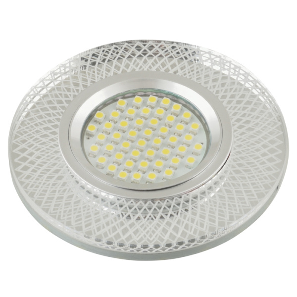 Встраиваемый светильник со светодиодной подсветкой Luciole DLS-L153 GU5.3 GLASSY/CLEAR 3D