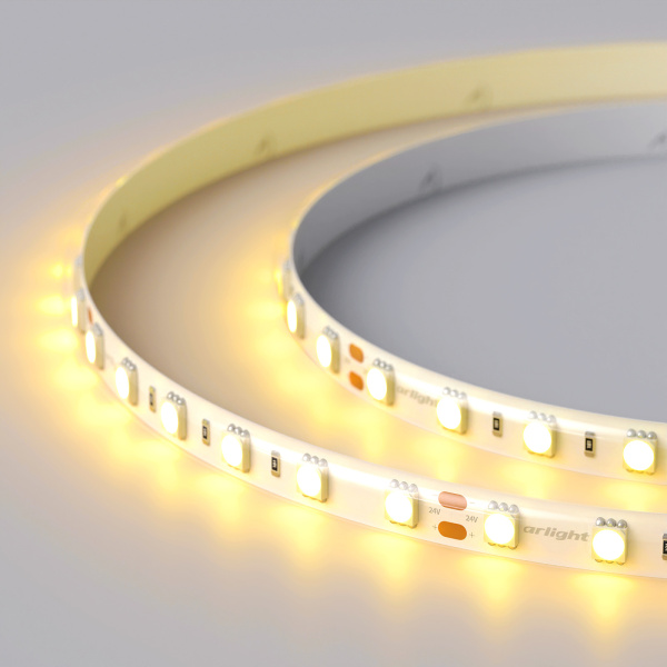 картинка Светодиодная лента RTW 2-5000SE 24V Yellow 2x (5060, 300 LED, LUX) (Arlight, 14.4 Вт/м, IP65) 017493 от магазина BTSvet
