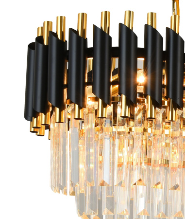 картинка Подвесная люстра хрустальная DARIAN 76017/8C GOLD BLACK от магазина BTSvet