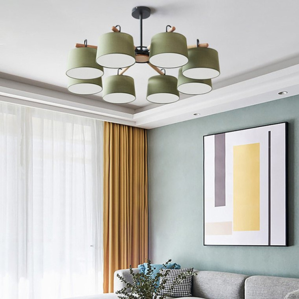 картинка Потолочная люстра на штанге EVEN 8 Green от магазина BTSvet