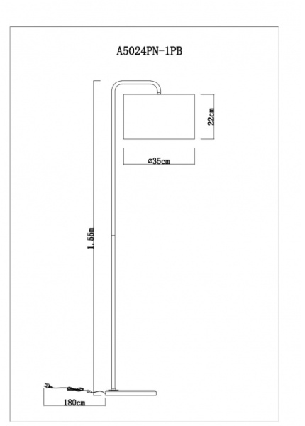картинка Торшер Rupert A5024PN-1PB от магазина BTSvet