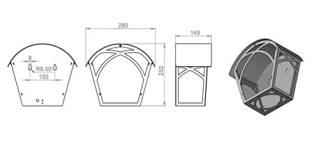 картинка Настенный фонарь уличный Мадрид 140-12/b-11 от магазина BTSvet