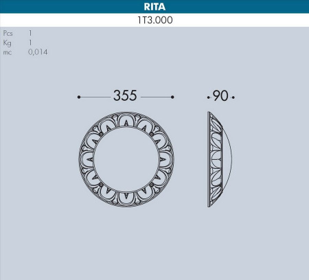 картинка Настенный светильник уличный Rita 1T3.000.000.WYE27 от магазина BTSvet