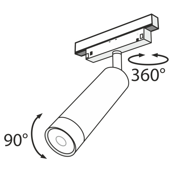 картинка Трековый светильник светодиодный Track lamps TR019-2-7W4K-B от магазина BTSvet