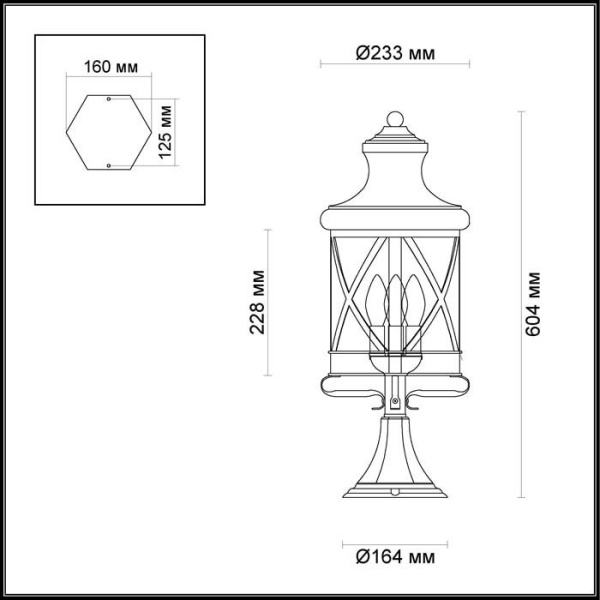 картинка Наземный фонарь Sation 4045/3B от магазина BTSvet