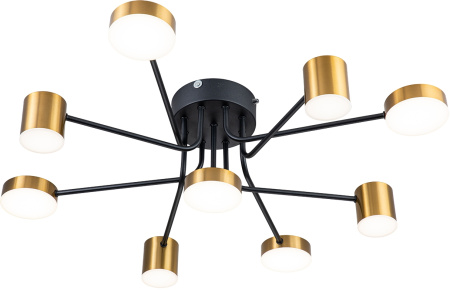 Потолочная люстра на штанге Ogma 10235/9 LED*110W Black/Brass