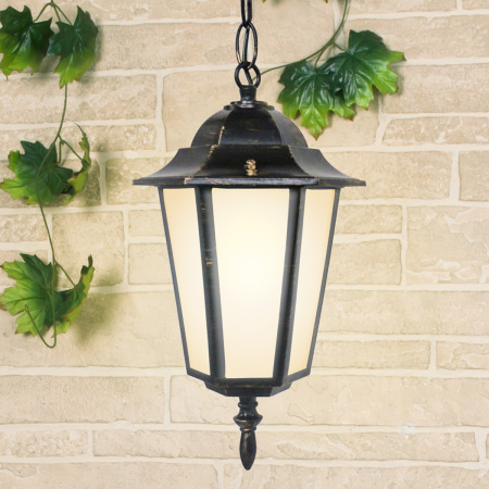 картинка Уличный светильник подвесной 1004H черное золото от магазина BTSvet