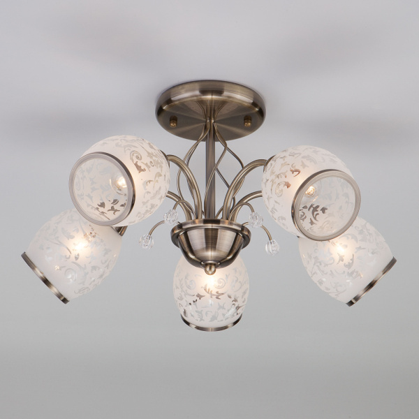 Потолочная люстра 30026/5 античная бронза