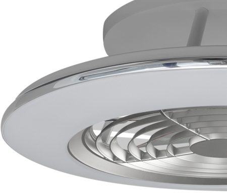 картинка Потолочная люстра светодиодная с вентилятором с пультом и управлением смартфоном регулировкой цветовой температуры и яркости Alisio 7494 от магазина BTSvet