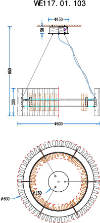 картинка Подвесная люстра Patricia WE117.01.103 от магазина BTSvet