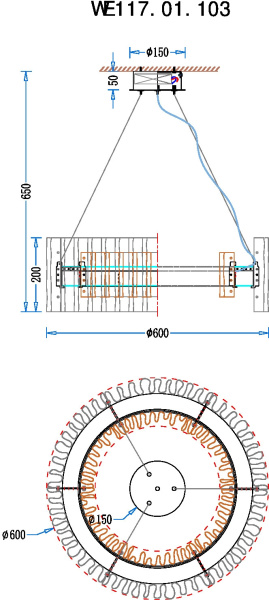 картинка Подвесная люстра Patricia WE117.01.103 от магазина BTSvet