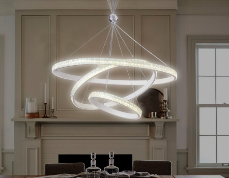 картинка Подвесной светильник светодиодный с пультом регулировкой цветовой температуры и яркости ночным режимом Acrylica FA6157 от магазина BTSvet