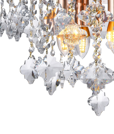 картинка Подвесная люстра хрустальная MORGANA 81426/4C GOLD от магазина BTSvet